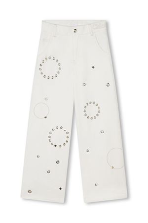 pantalone in cotone bianco CHLOE' KIDS | C20084148